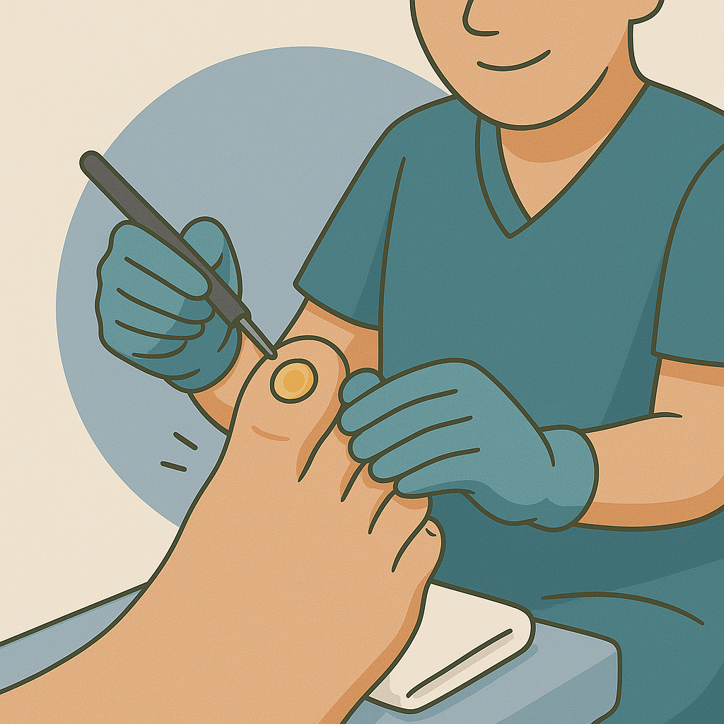 Hühneraugen Behandlung